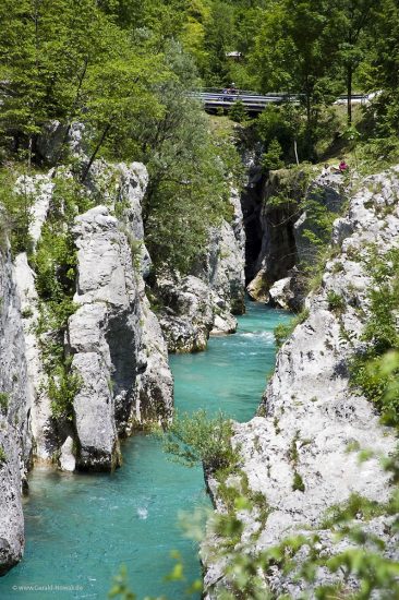 Blick zum Einstieg des 2ten Canyon der Soca