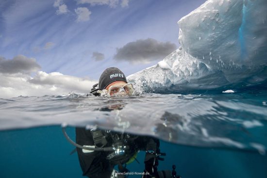 Eisbergtauchen in der Antarktis, Antarktika Expedition 2018
